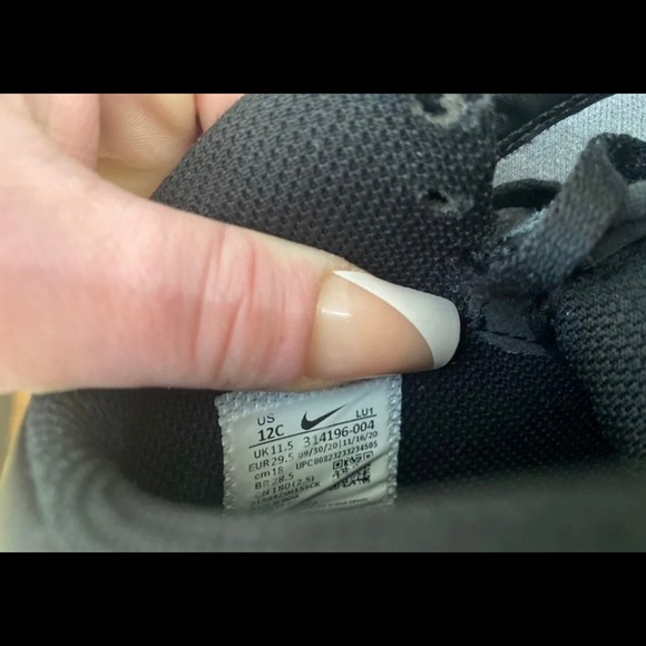 Childrens Blk Nike Air Force 1 - Picture 5 of 5